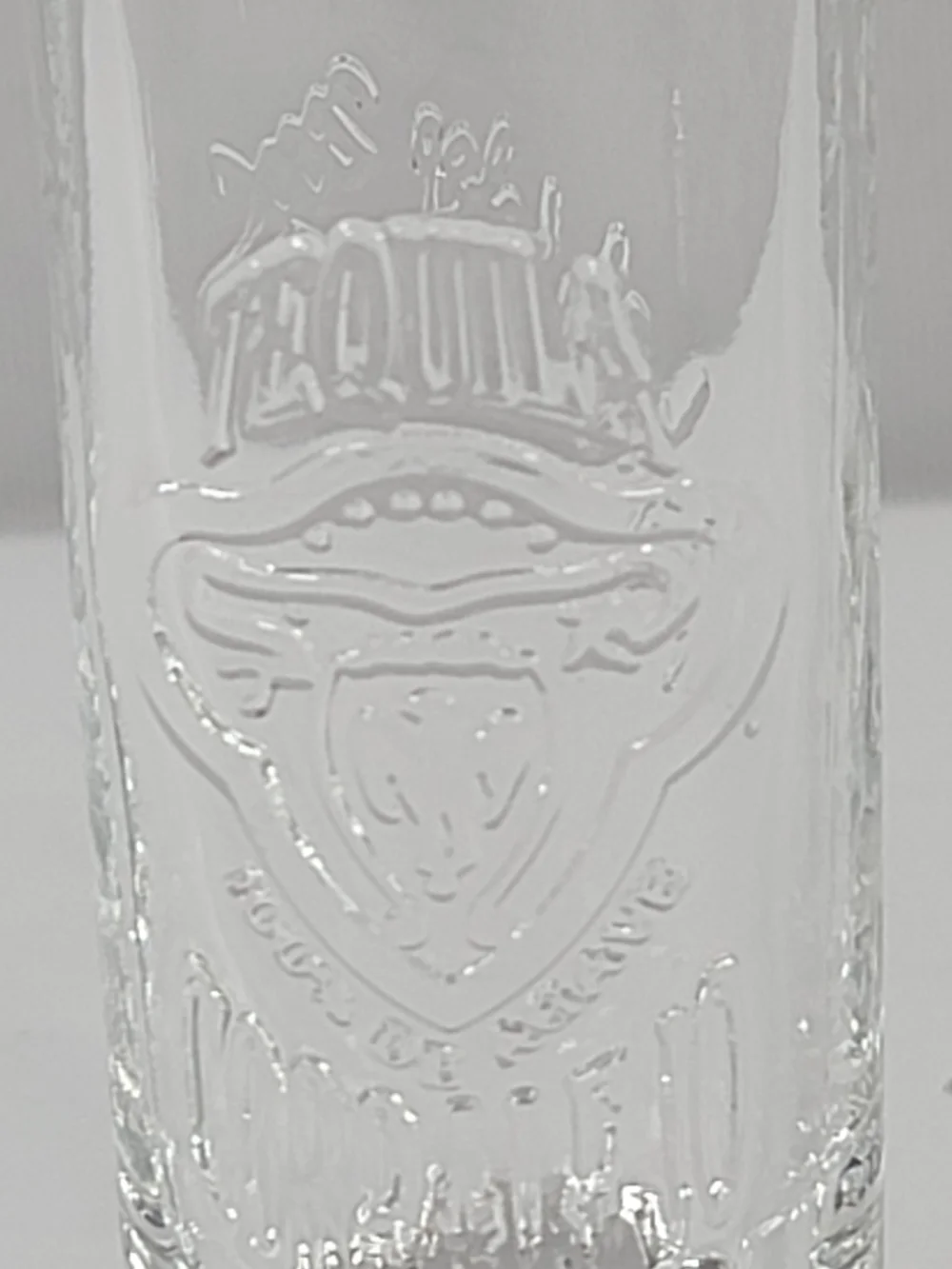 SET of 2 CORRALEJO TEQUILA EMBOSSED LOGO & SIGNATURE  TALL SHOT GLASSES -VINTAGE